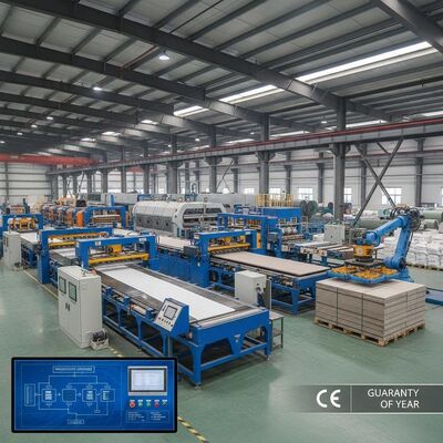 Linea di produzione di cartoni in fibra di cemento da 2000 mq, con standard CE e garanzia di 1 anno ottimizzata per cartoni coerenti