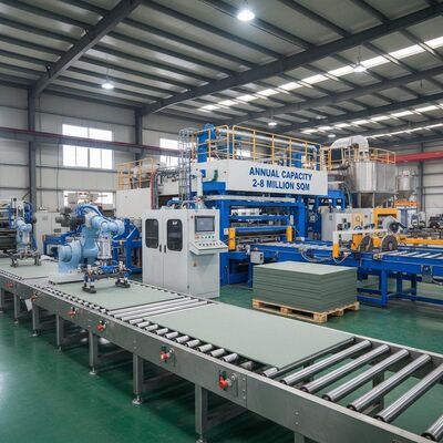 Capacità annuale 2-8 milioni di mq Linea di produzione semi-automatica di lastre in fibrocemento con elevata automazione e sistema di controllo PLC