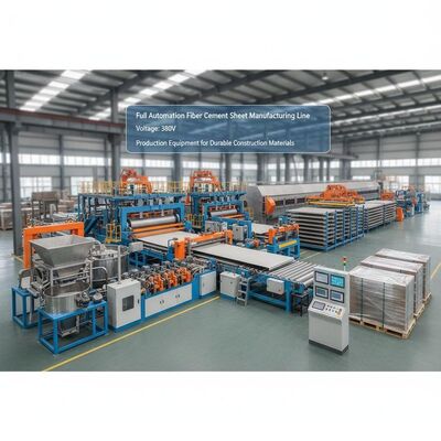 Linea completa di produzione di pannelli in fibrocemento completamente automatizzata Tensione 380V Attrezzature di produzione per materiali da costruzione durevoli