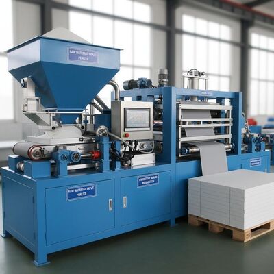 Macchine a cartone mgo blu completamente automatiche materie prime perlite di ingresso progettate per funzionamento continuo e cartone uniforme